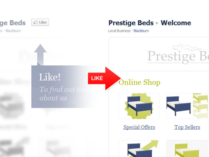 Facebook App Example Prestige Beds 