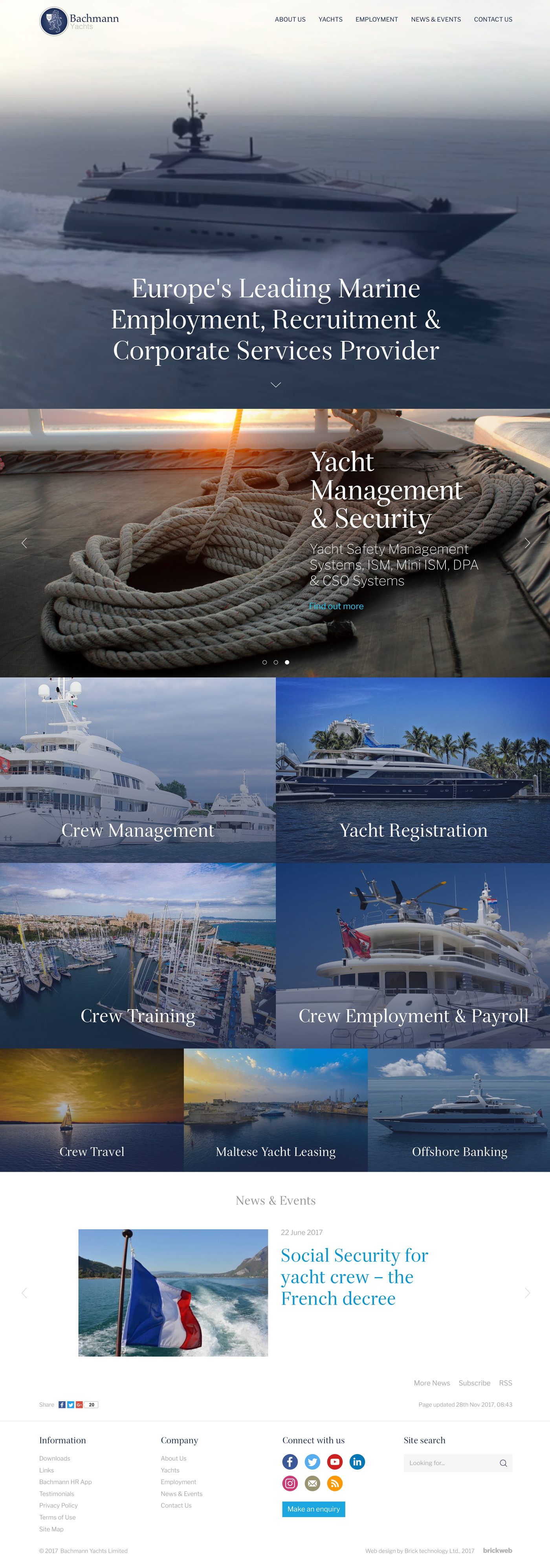 Bachmann Yachts Home page