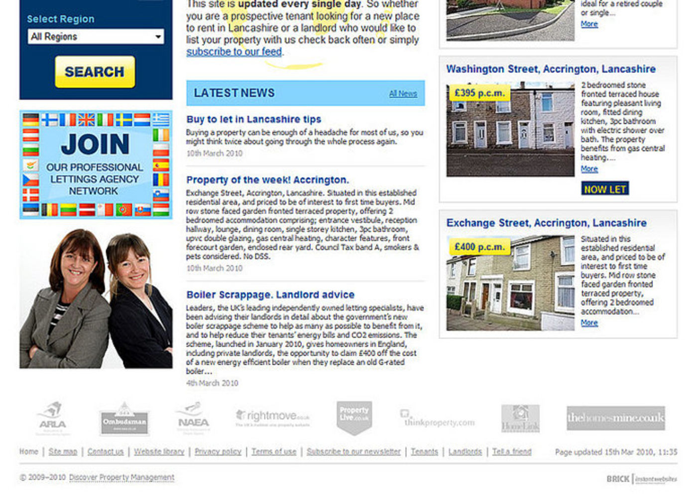 Discover Property Management Homepage footer