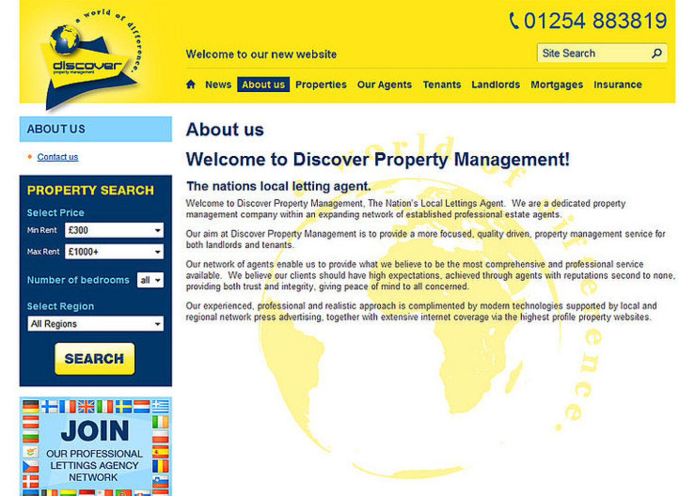 Discover Property Management Regular page