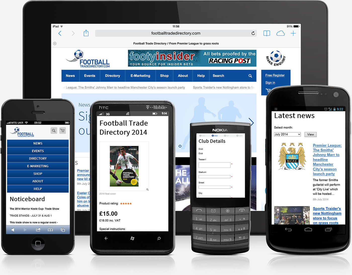 Football Trade Directory (2014) Mobile version Footbal Ttrade Directory