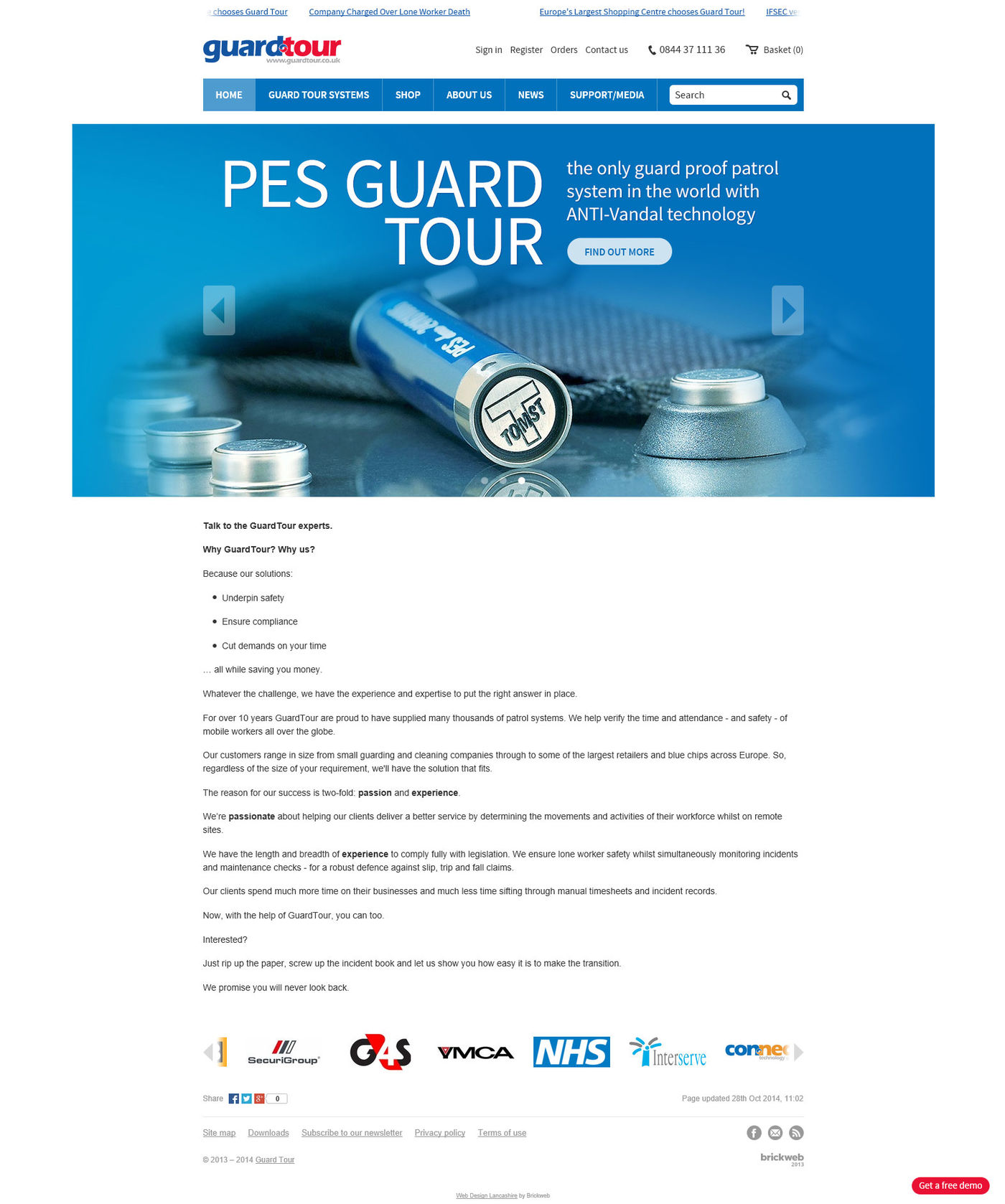 Guard Tour Home page