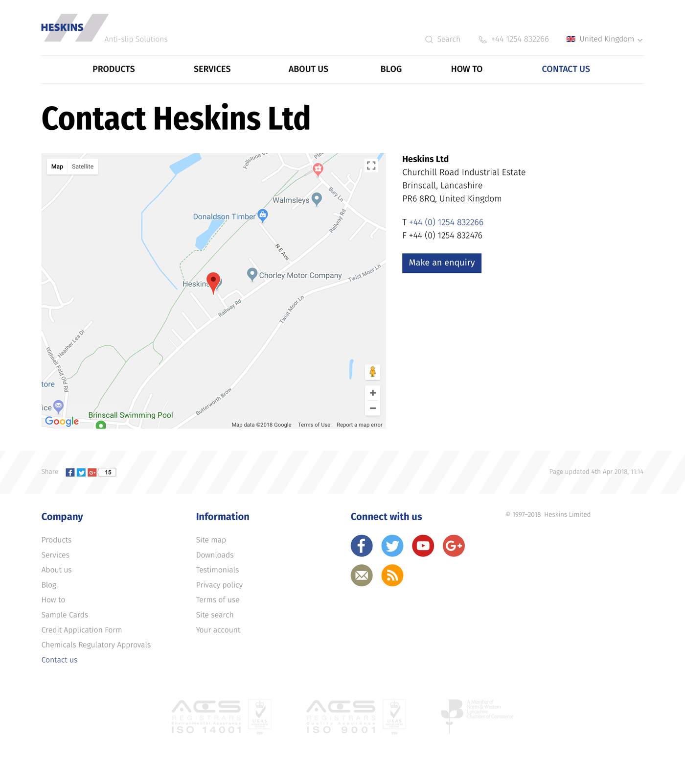 Heskins Contact us