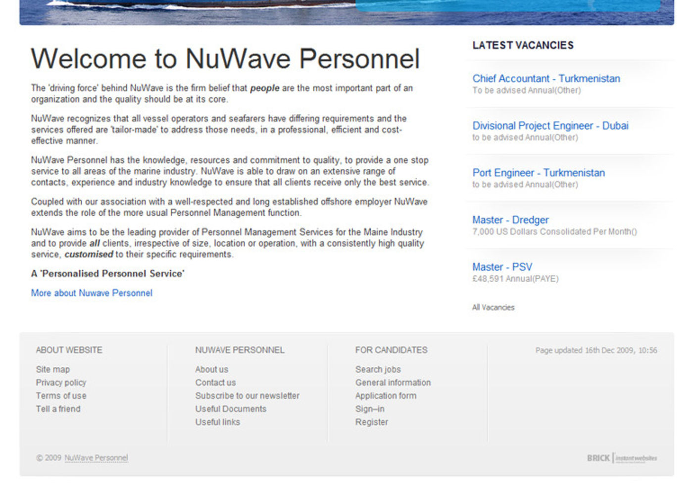 NuWave Personnel Homepage footer