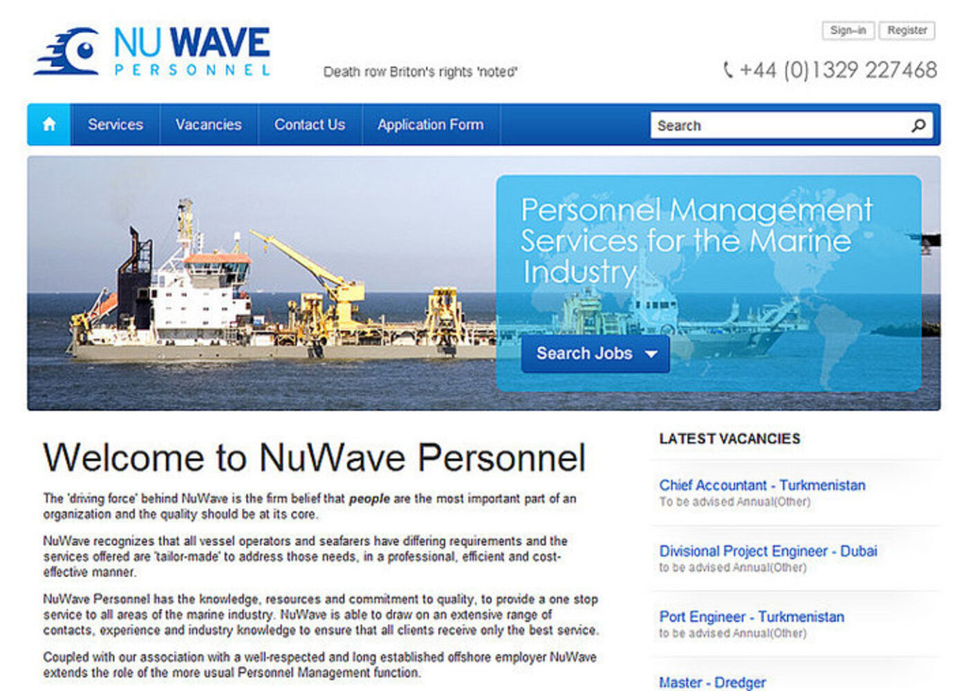 NuWave Personnel Homepage header