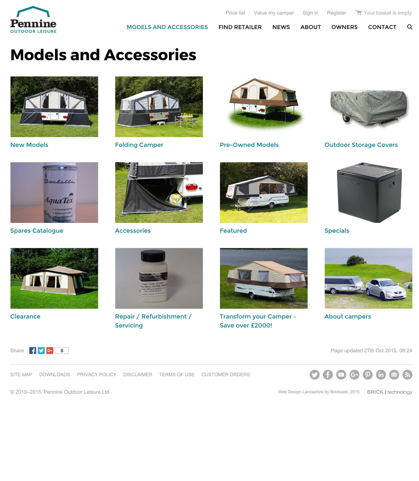 Pennine Outdoor Leisure Models and Accessories