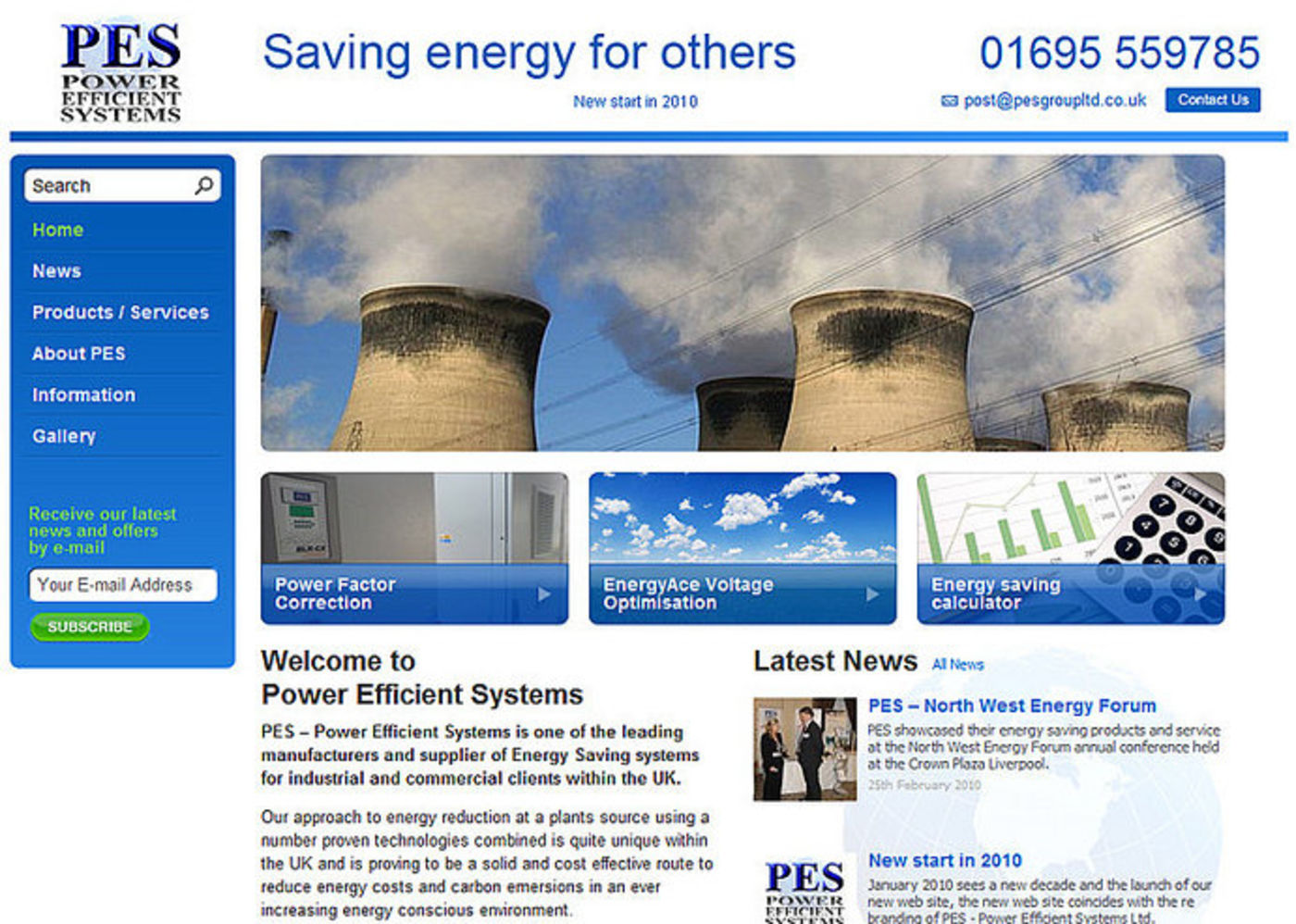 Power Efficient Systems Homepage header