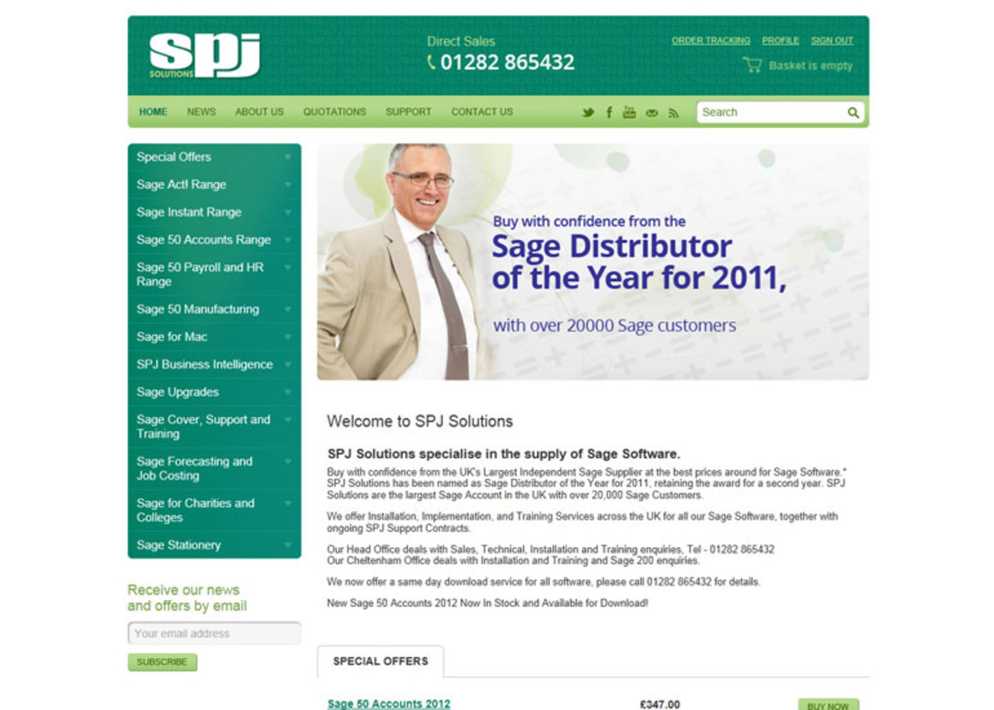SPJ Solutions (2012) Homepage header