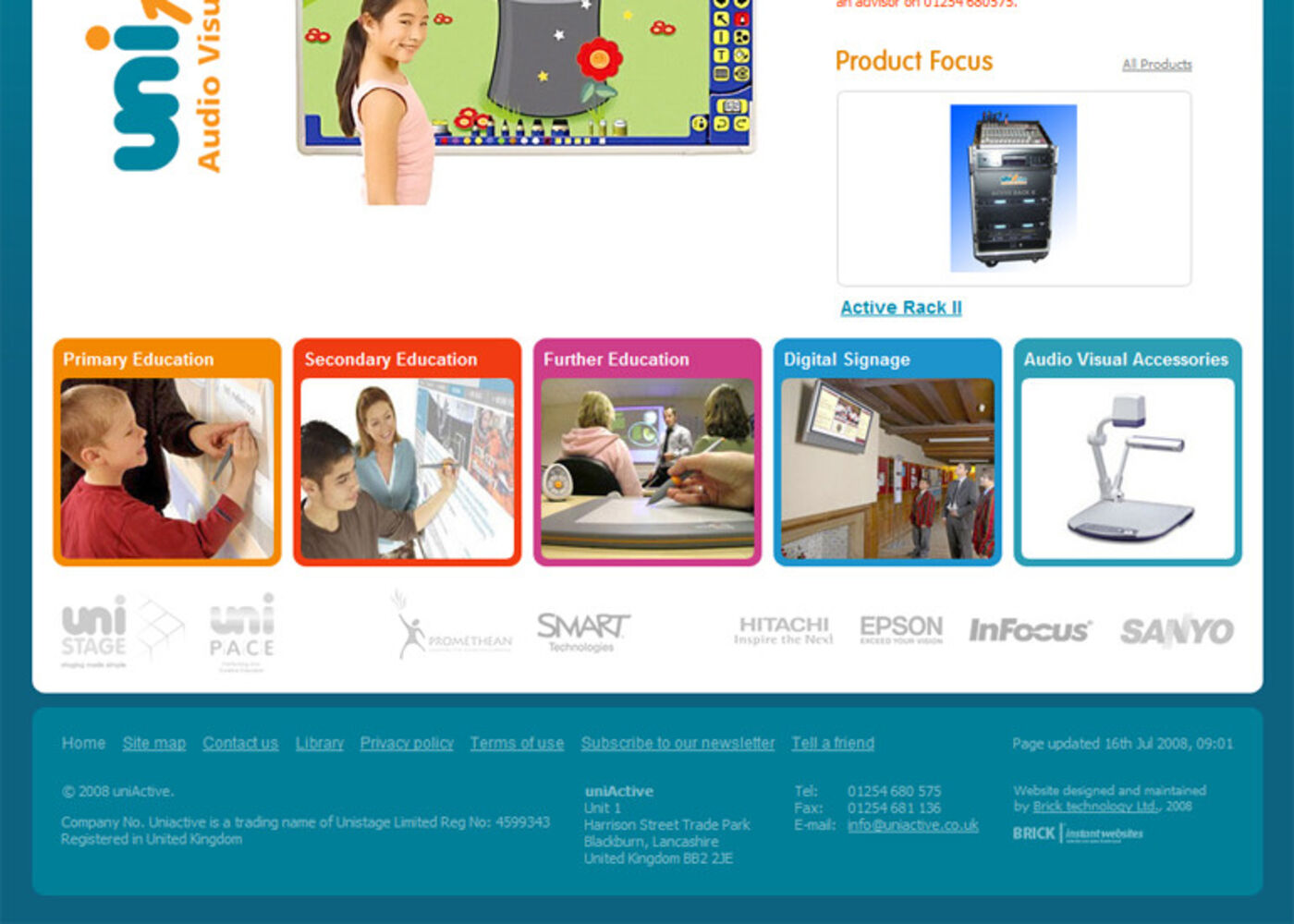 uniActive Homepage footer - uniActive