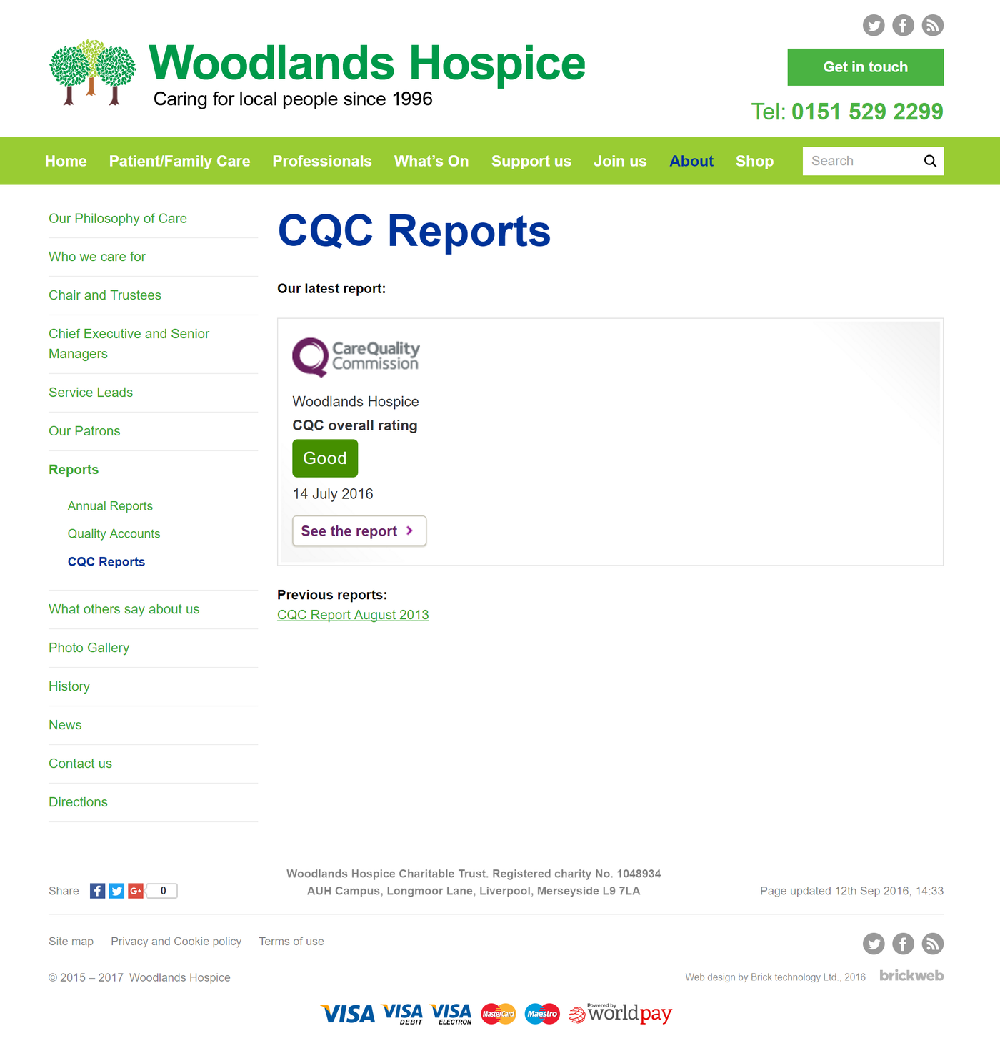 Woodlands Hospice CQC Reports